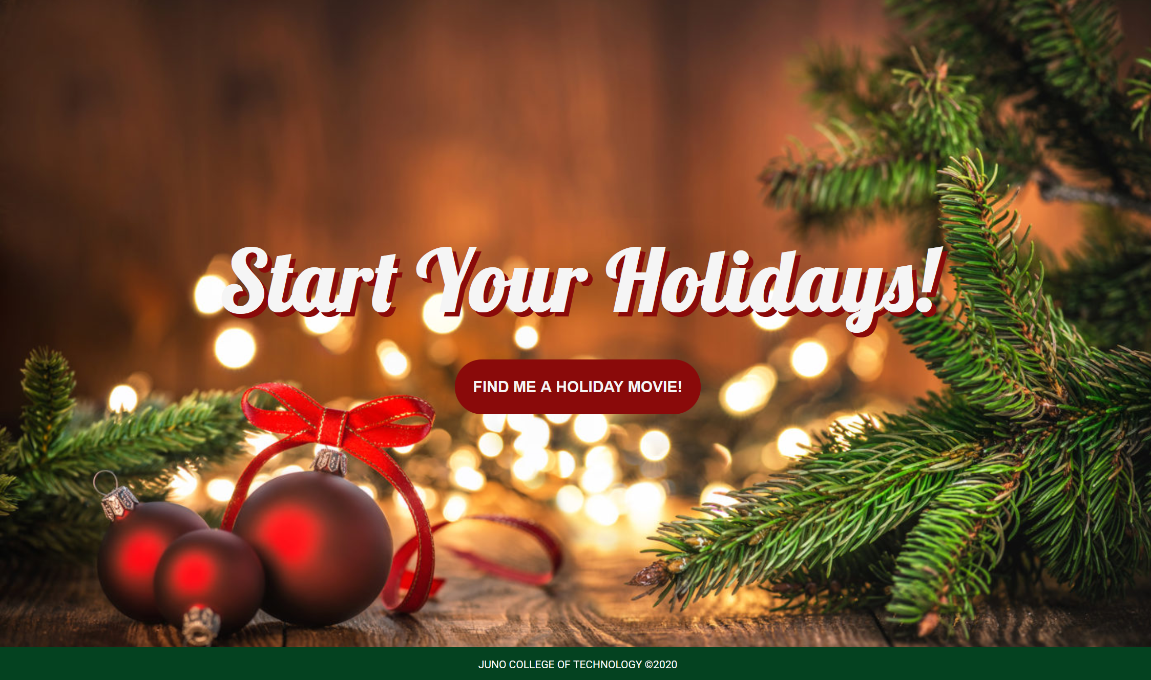 Landing page image of Start Your Holidays app.